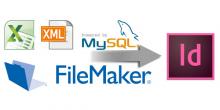 InDesign och databaser, FileMaker, XML, mySQL, databaspublicering